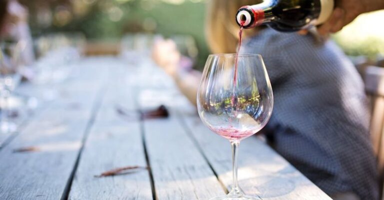 Food Tours - Wine Poured in Long-stem Glass
