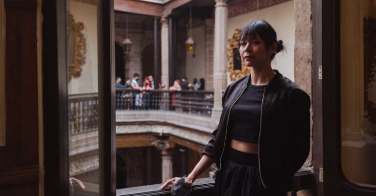 Historical Tours - Young Woman Posing in Historical Building 