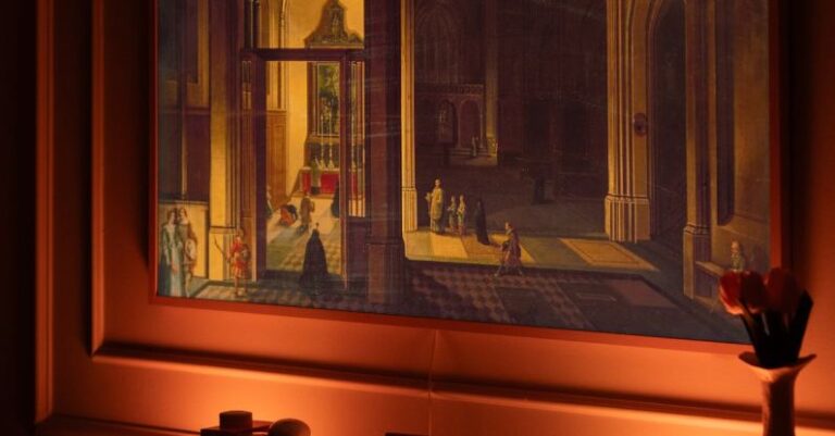 Art Biennales - A picture of a painting on a wall in a room