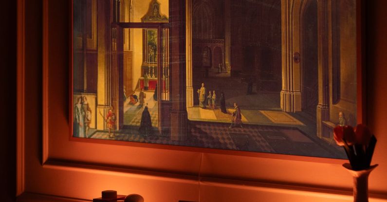 Art Biennales - A picture of a painting on a wall in a room